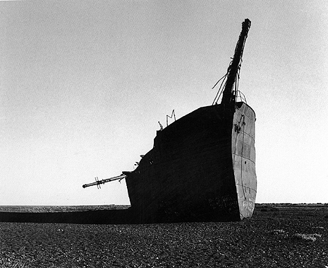 Grounded ship